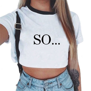 Harajuku T Shirt Women Kawaii Women Vogue White Crop Tops Sexy Short Sleeve T-shirt Cute Tee Shirt Femme Cropped Tumblr Clothes